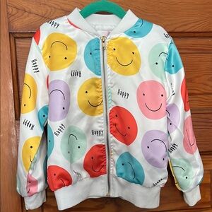 Mila & Rose Colorful Smiley Face Bomber Jacket